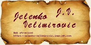 Jelenko Velimirović vizit kartica